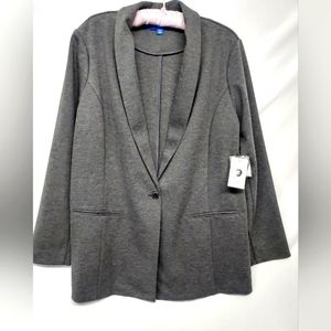 NWT size XXL Heather Grey stretch fabric jacket/blazer.  Reg. P $60.00